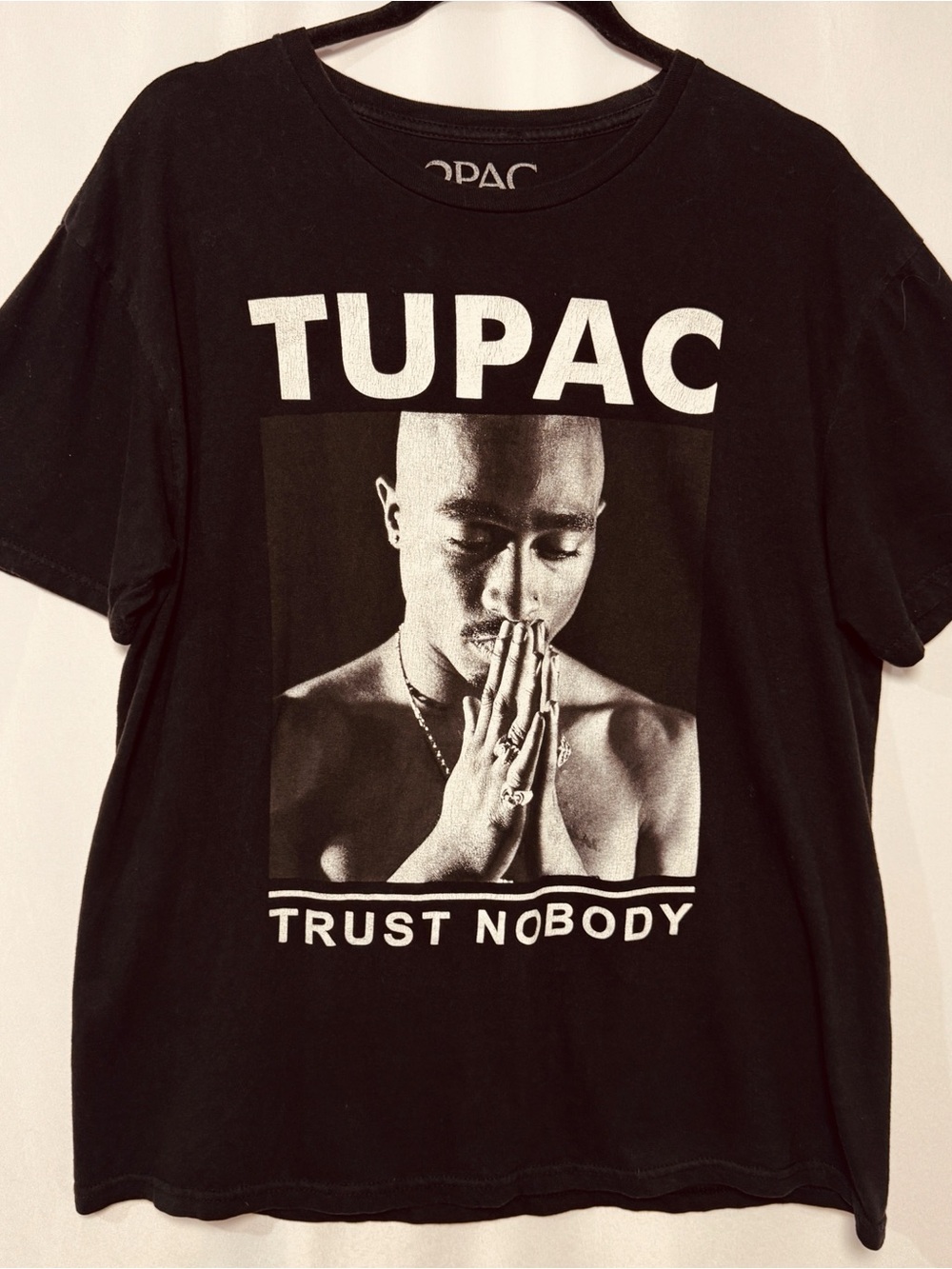 2PAC Tupac Trust Nobody Black Graphic T-Shirt Men’s L